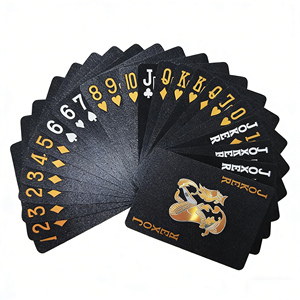 Prix d'usine Jeu de cartes à jouer personnalisé Thème Marionnettes chinoises avec 4 cartes de reportage Jeux de cartes Noir - Product Image 1