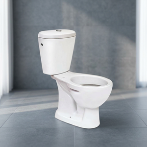 WC en céramique deux pièces à chasse double, à sortie horizontale, avec siphon en P italien, fabriqué en Chine, prix - Product Image 4