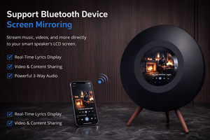 Altoparlante Smart Android di Alta Gamma con Display LCD, Grande Potenza, Compatibile con <span class=keywords><strong>Spotify</strong></span> e Apple <span class=keywords><strong>Music</strong></span> - Product Image 3