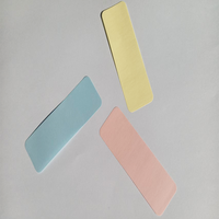 Bloc-notes adhésifs Meno Pads à coins arrondis, 3 couleurs, découpés, teintes de base pour une utilisation au bureau