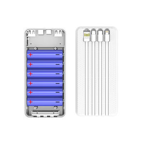 Boîte <span class=keywords><strong>de</strong></span> rangement <span class=keywords><strong>de</strong></span> <span class=keywords><strong>batterie</strong></span> USB 6*18650 à aspiration magnétique sans fil QC 3.0 PD DIY Battery Shell With Cables - Product Image 4