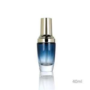 Meilleure Vente : Flacon Pompe de Luxe en Verre à Fond Épais pour Huile Corporelle et Lotion, Bouteille de Soins de la Peau à Dégradé Bleu, Pot de Sérum Visage - Product Image 6