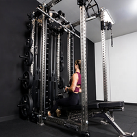 Rack de musculation robuste avec entraîneur fonctionnel intégré, système de poulies à double câble pour tractions dorsales, idéal pour les entraînements de force à domicile