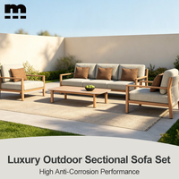 Villa Maßgefertigtes Luxus-Gartensofa-Set Ganzjährig Wetterfestes Outdoor-Hof Wasserfestes Sofa-Set