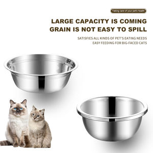 Meilleures ventes <span class=keywords><strong>de</strong></span> bols arrondis en acier inoxydable pour animaux <span class=keywords><strong>de</strong></span> <span class=keywords><strong>compagnie</strong></span> bols d'alimentation antidérapants anti-éclaboussures écologiques pour chats chiens - Product Image 5
