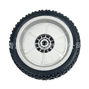 Cheng Jin Vehicles 8 Inch <b>Plastic</b> Lawnmower Drive <b>Wheel</b> With Bearing Solid Tire - Product Image 4