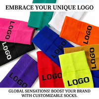 Chaussettes de sport unisexes en coton respirant avec logo personnalisé, chaussettes de sport de haute qualité, chaussettes de sport unies, vente en gros, étiquette privée
