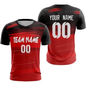 Custom Soccer Jersey Men Adult Personalized V-Neck Moisture Wicking Sublimated Team Name Number Sports Apparel - Product Image 1