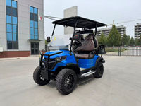 Chariot de golf électrique multi-usages pour la fabrication de châssis de voitures, haute vitesse 7,5 kW, 6 places, surélevé avec frein sur les 4 roues