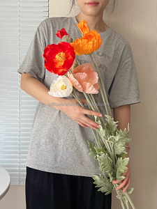Boda Artificial Maíz Amapola Flor Tallo Largo Amapolas <span class=keywords><strong>Blanco</strong></span> <span class=keywords><strong>Gigante</strong></span> Amapola Flor - Product Image 3