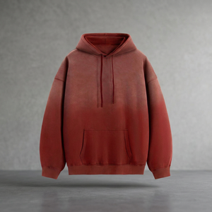 Sudaderas con Capucha Esenciales para Hombre, Tendencia 2025, Lavado Ácido, Degradado, Talla Grande, Algodón Grueso, Transpirable, Lisa - Product Image 3
