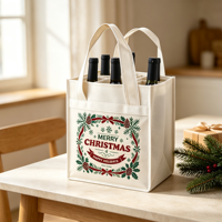 Sac fourre-tout pliable en non-tissé personnalisé de qualité supérieure pour Noël, réutilisable, écologique, recyclé, résistant, avec poignées