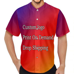 Vente en gros <span class=keywords><strong>Tahiti</strong></span> Maillot de baseball à séchage rapide pour hommes Personnalisation professionnelle Nom Numéro Chemise à manches courtes Respirant Nouveau - Product Image 5