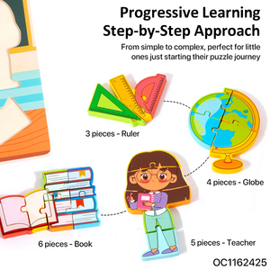 Jouets éducatifs Montessori en bois à assembler sur le thème des pompiers, écologiques, multi-styles, pour l'apprentissage précoce des enfants - Product Image 6