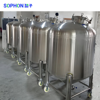 Réservoir de stockage sous pression en acier inoxydable personnalisé SOPHON 1000L, réservoir de transfert de boues industriel mobile, niveau de sécurité élevé