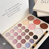 Palette de fards à paupières multichromes véganes personnalisées, marque privée, vente en gros, pailletée, mate, hautement pigmentée, en format livre