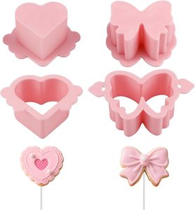 Moule en silicone trèfle à quatre feuilles, moule en silicone rond pour bougie en forme de fleur, moule de cuisson à design concave, outils de pâtisserie personnalisables - Product Image 1