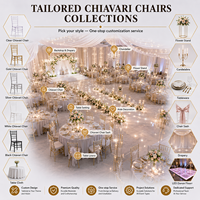 Fabricant avec 10 ans d'expérience, vente en gros de chaises Chiavari empilables en résine populaires pour les mariages