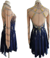 Robe de patinage artistique LIUHUO pour filles et femmes, en spandex extensible, pour performance, danse sur glace, compétition JC846