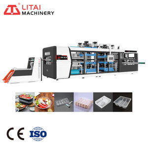 Máquina Termoformadora Automática <span class=keywords><strong>3</strong></span> en 1 para PS/PP/PVC, Formado al Vacío, Corte y Apilado, Envases para Alimentos para Mascotas, Embalaje en Blíster - Product Image 1