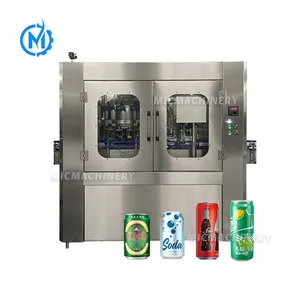 Pequena máquina de enchimento de refrigerante, pequena máquina de enchimento de bebidas carbonizada de alumínio latando linha de costura