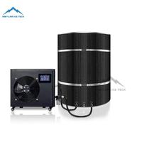 Baignoire Spa de Luxe Sensorielle Écologique pour Hôtels, en Bois Thermique Noir et Acier Inoxydable, pour Thérapie par le Froid, Capacité 1 Personne, 10 Jets, Extérieur