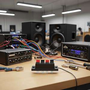 4 Pin <b>Speaker</b> Terminal Block With Red Black Connectors For Audio <b>Wiring</b> - Product Image 3