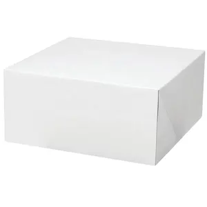 Custom Bakery Box 10x10x5in Eco-Friendly Paper Board Cardboard bakery Boxes for Pastries Cookies Small Cakes