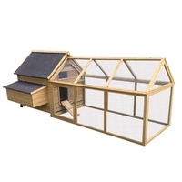 Enclos pour animaux de compagnie, nichoir extérieur en bois massif, poulailler, cage à lapins, très grand format, double compartiment pour œufs, ensemble complet, toutes saisons, durable