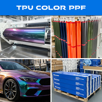 Película Protectora de Pintura TPU de 1.52*15m, Color Rojo, Acabado Brillante, Autoregenerable, Directo de Fábrica, para Protección de Autos de Lujo