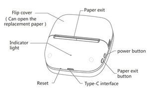 Máy In Nhiệt Di Động Không Dây Mini Cho Hình Ảnh Retro In Đen Và Trắng - Product Image 5