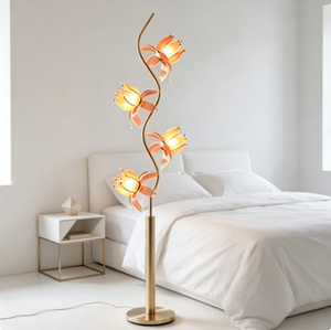 <span class=keywords><strong>Lampada</strong></span> da Terra a LED a Forma di Loto per Matrimoni, Base E27, Design Moderno, Luce RGB Regolabile, Decorazione Sospesa - Product Image 4