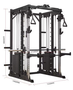 Rack de musculation multifonctionnel Smith Machine Commercial avec croisement de câbles et structure de portique <span class=keywords><strong>pour</strong></span> exercices de force - Product Image 4