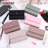 Hongbo Nouveau classeur A6 en cuir de litchi souple 6 couleurs, planificateur budgétaire avec enveloppes pour argent liquide, comme cadeaux de papeterie de bureau/rentrée scolaire
