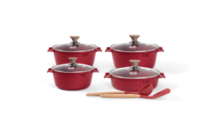 MGC Kitchen Classic Serie rumana Ollas para sopa 20/24/28 cm Fondo de inducción Revestimiento antiadherente Material metálico Juegos de utensilios de cocina - Product Image 5