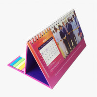 Calendrier de bureau personnalisé promotionnel 2026 2027 avec bloc-notes adhésif