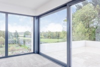 Fenêtres Nuoxin NFRC AS2047 Modernes à Persiennes Grandes Vues, Cadre en Aluminium Fixe au Sol/Plafond, Verre Acoustique à Rupture de Pont Thermique 6063-T6