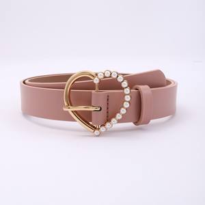 Cinturón de cuero PU de estilo occidental con estilo para mujer con hebilla de aleación con incrustaciones de perlas simples, accesorio perfecto para vestidos Vaqueros, abrigos - Product Image 2