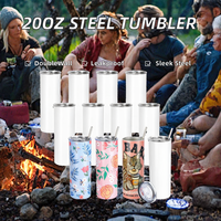 Termo de Acero Inoxidable Personalizado de Doble Pared con Aislamiento al Vacío de 20 oz, Impresión por Sublimación, para Oficina y Camping, Superventas