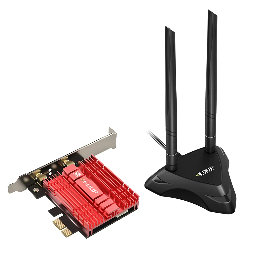 EDUP Trip Band 6GHz 3000Mbps Network card dongle wireless WiFi Card AX210 Pcie