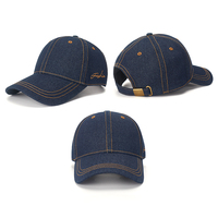 Gorra de béisbol personalizable de verano de 6 paneles, sombrero de protección solar deportivo vaquero bordado, característica de tela lisa, muestra gratis