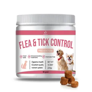 OEM ODM Factory Custom Private Label Pet Anti Flea And Tick Prevention Treatment For Dogs Health Care Supplement Soft Chew Food