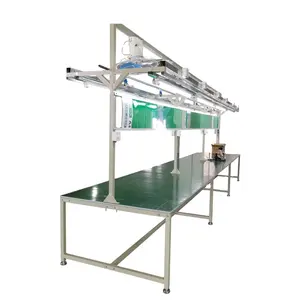 Electronics factory workshop with light assembly production line anti-static assembly line console repair table packing table