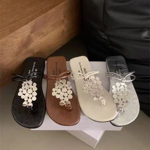 Sandales à pince de style célébrité internet, tongs de plage pour les vacances, best-seller, sandales romaines très esthétiques pour femmes - Product Image 1