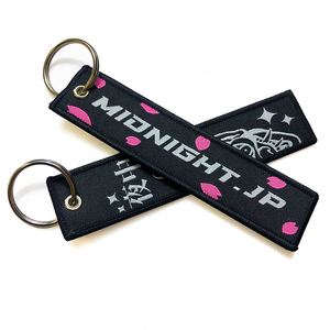 2024 Hot Sale Personalized Embroidery Design Keychain With <b>Custom</b> Logo Promotional Gifs Fashion Woven Fabric Tag <b>Key</b> Chain - Product Image 4