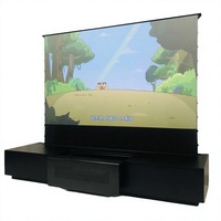 Projecteur laser UST 16:9 motorisé ALR avec télécommande, intégration TV et écran sur pied, 8K 3D