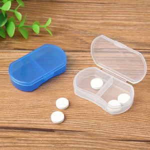Caja de Pastillas de Plástico con Tapa Abatible, Forma Elíptica, de Alta Calidad, para 1 Día, Mini Organizador de Pastillas Económico - Product Image 3