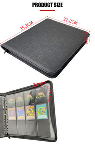 Torson Durable Pu Leather Zipper 600 Card Binder 12 Pocket Ring Trading Card Holders for MTG and Yugioh Board Game Storage Album - Product Image 6