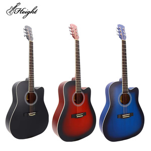 <span class=keywords><strong>Guitare</strong></span> acoustique en tilleul de 40 pouces <span class=keywords><strong>à</strong></span> haute brillance pour les débutants Conception en coupe pour un jeu <span class=keywords><strong>facile</strong></span> - Product Image 6