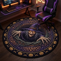 Tapis de chaise de jeu pour Halloween, grand tapis de sol pour chaise de jeu avec support en caoutchouc